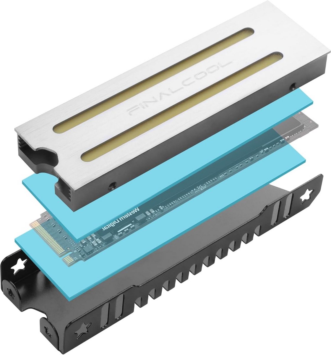 M.2 2280 SSD ARGB Koelset - Dubbelzijdige Aluminium Heatsink voor PC & PS5