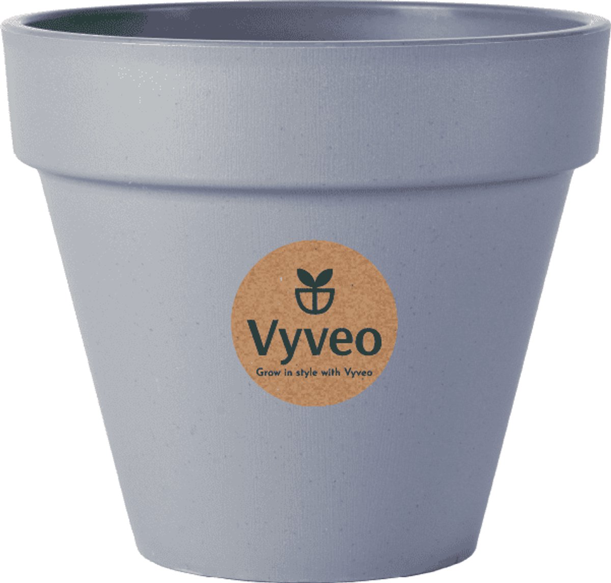 Vyveo - Bloempot Oslo - 20x18 - Donkergrijs - Bloempot voor binnen en buiten - Lichtgewicht - Breukbestendig - Vorstbestendig - UV-bestendig