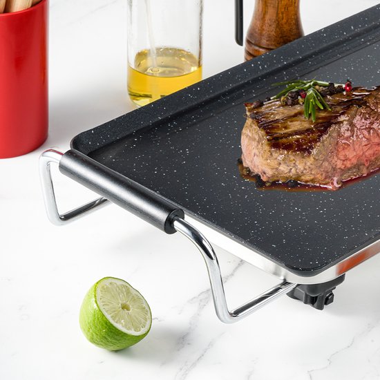 Royal Swiss® grillplaat XXL - Bakplaat 2000W - Grill apparaat - tafelgrill 8 Personen — afbeelding 3