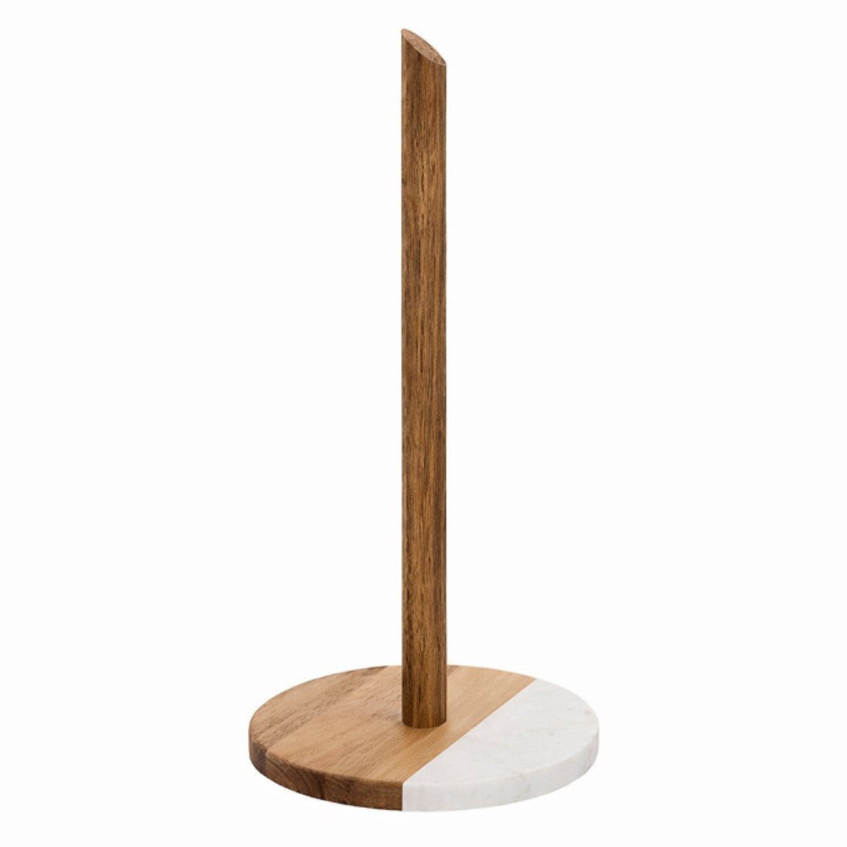Keukenrolhouder Acacia – Marmer – Bruin/Wit – H30 cm