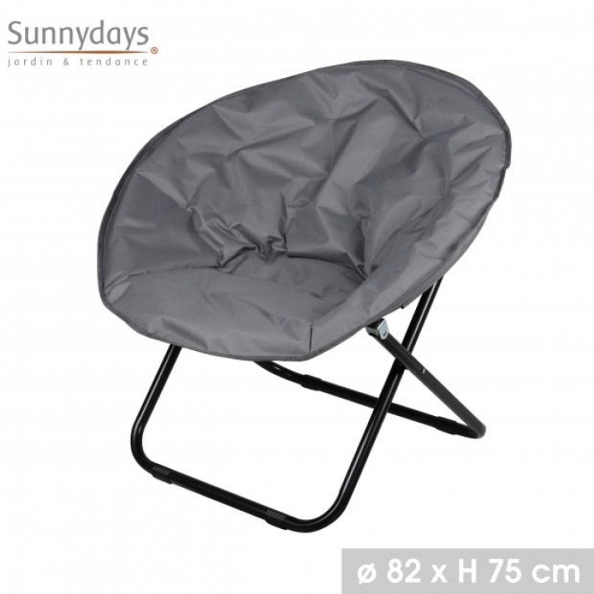 Set van 4 “LE ATLANTIS” love seats Antraciet Ø82 x H75 cm