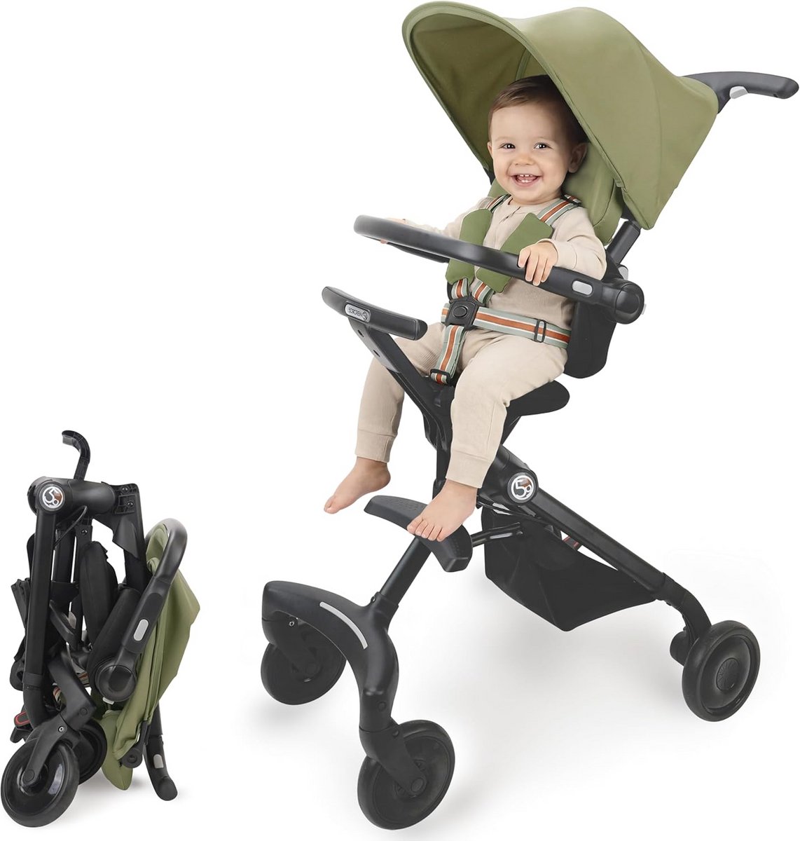 Lichte en compacte reisbuggy met reisformaat