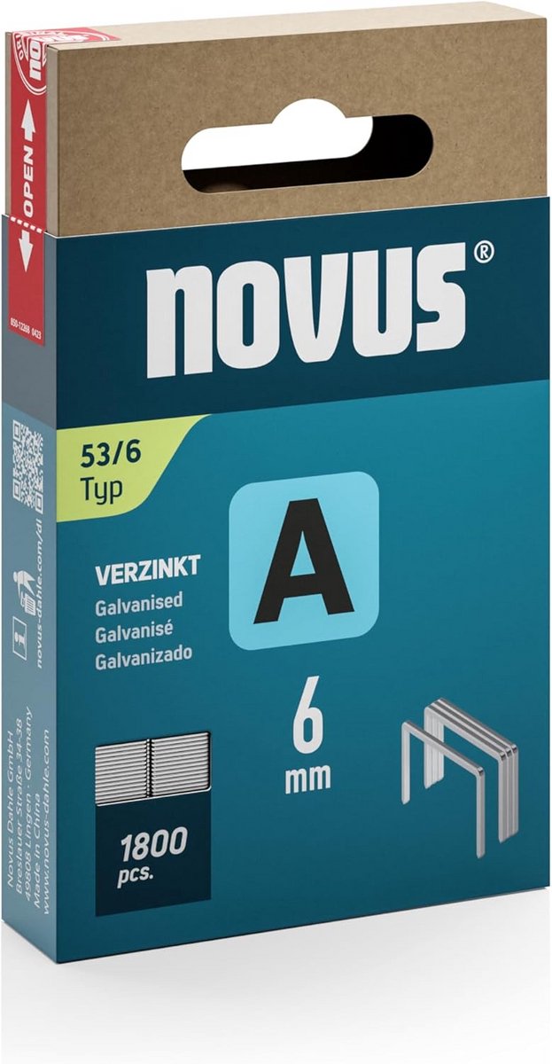 Fijndraadklem type 53 voor Tacker, grijs, 6 mm