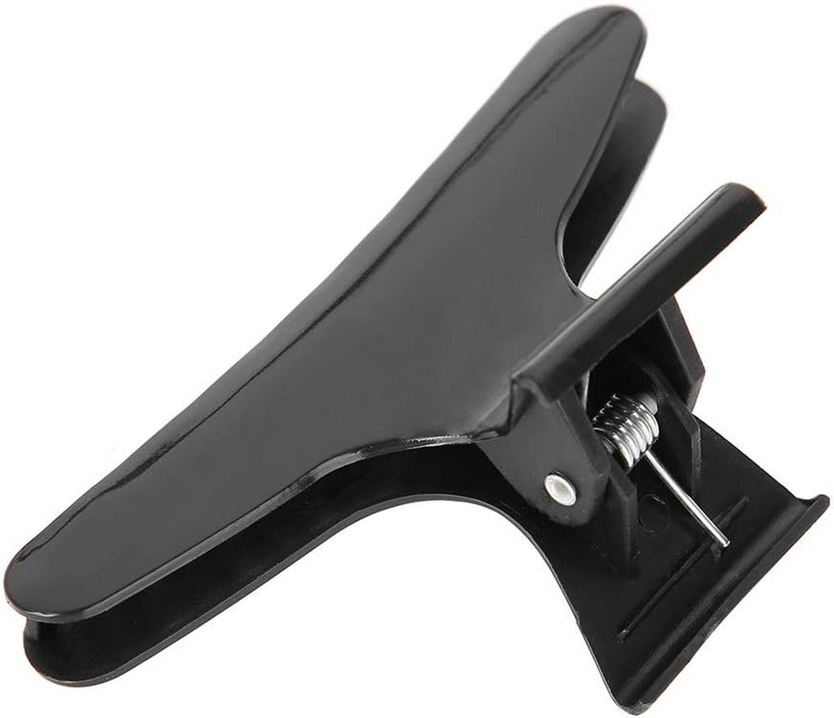 12x Professionele Zwarte Haarclips voor Secties en Knippen - Sterke Kappersklauwen