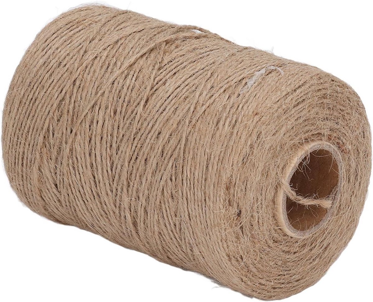 Jutetouw 2mm, 300 meter – Natuurlijk Hennepvezel Touw voor Tuinieren, Macramé en DIY Knutselprojecten