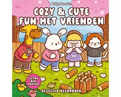 Omslag van Cozy & cute kleurboek Belly Bean Co. - Cozy & cute fun met vrienden