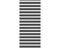 Zebra rolgordijn - Raambekleding dubbel - Privacy en licht - Twee montagemogelijkheden - 115x200 cm - Zwart