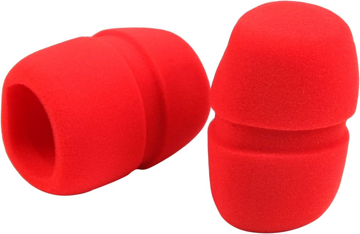 5 Stuks Microfoon Windscherm Schuimrubber Voor Handmicrofoon Rood