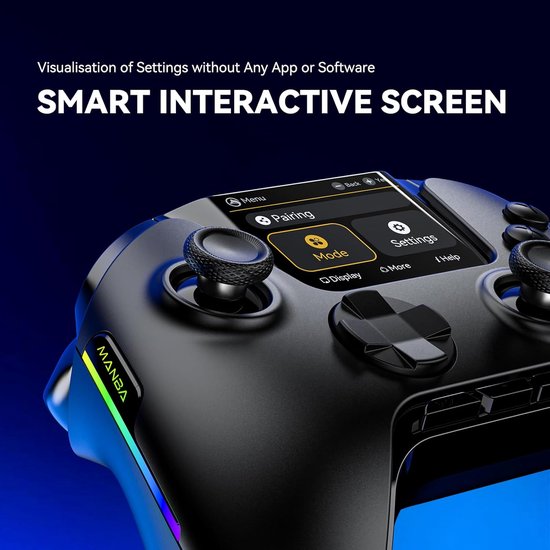 Interactieve Gamecontroller voor PC/Switch/iOS/Android - 1800mAh Hall Effect met LED & Toetsen Mappen - Met Oplaaddock — afbeelding 3