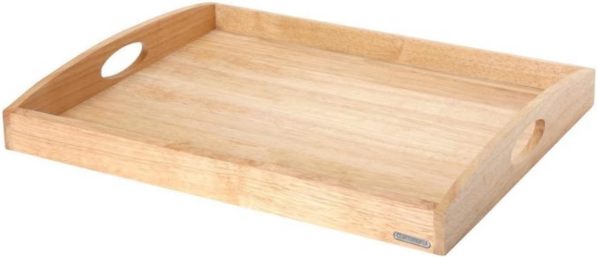 Houten Serveerblad Rechthoekig - Stevig Ontbijtblad van Rubberhout - 54x42 cm
