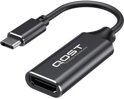 Qost - USB-C naar HDMI Adapter - Zwart - 4K / 60Hz - Converter - Type C to HDMI - Thunderbolt 3