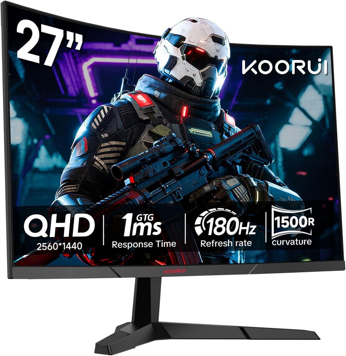 27 inch QHD Gaming Monitor 180Hz - 1ms Reactietijd - IPS/VA - Adaptive-Sync - VESA