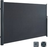 ACAZA Windscherm - Tuinscherm - 400 x 180 cm (L x H) - ALUMINIUM - Donkergrijs - Windscherm uittrekbaar - Tuinafscheiding - Tuinscherm uittrekbaar - Tuinschermen - Privacyscherm - Tuinafsluiting - Windscherm terras - Zonnescherm Balkon