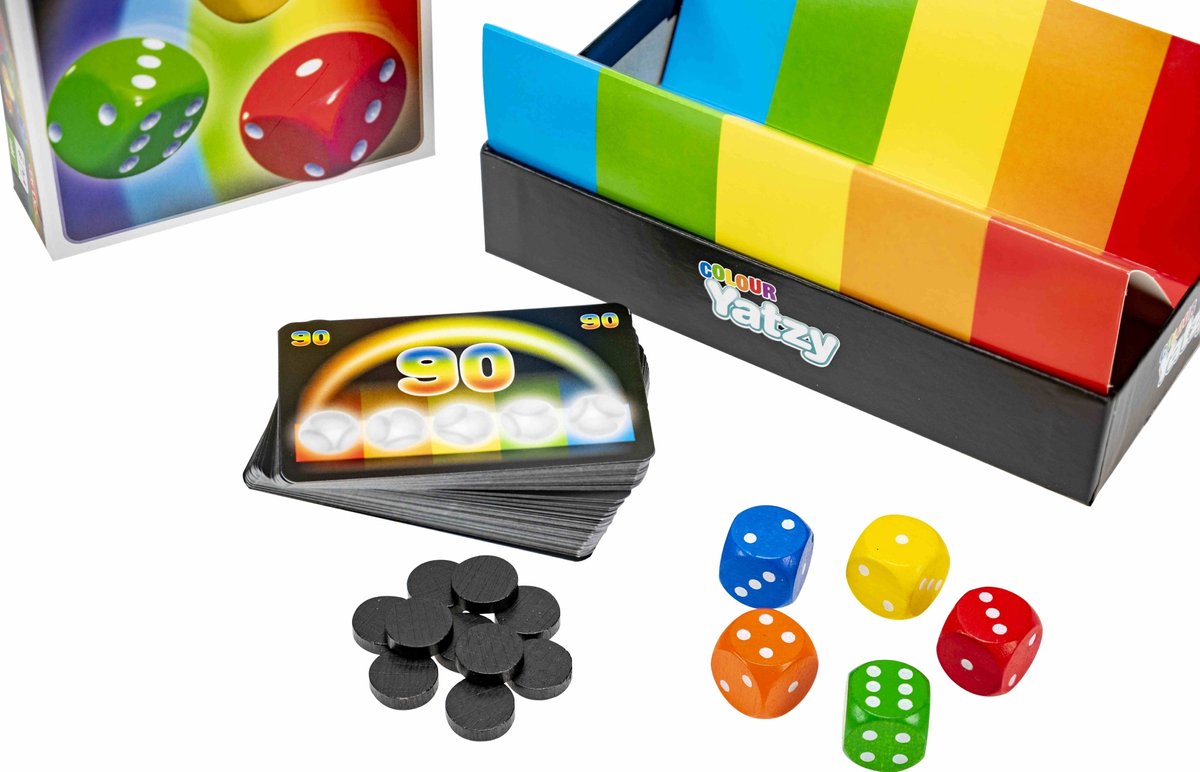 Tactic Colour Yatzy – Dobbelspel – Kleurrijk Familiespel – Met Regenbooginlay en QR Uitleg – Vanaf 6 Jaar – 2 of Meer Spelers — cadeau in Spellen & Speelgoed - foto 2