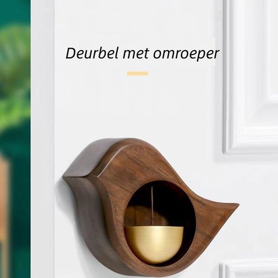 1 stuk - Deurbelsets - Dopamine Deurbel / Windbel - Magnetische Koperen Bel voor Entree en Koelkast - Vogelvorm — afbeelding 5