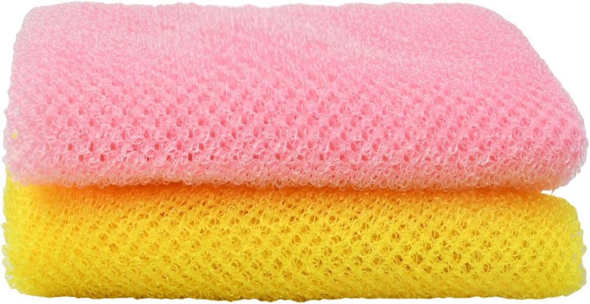 Set van 2 Lange Net Spons: Exfoliërende Rugschrobber voor Mannen en Vrouwen