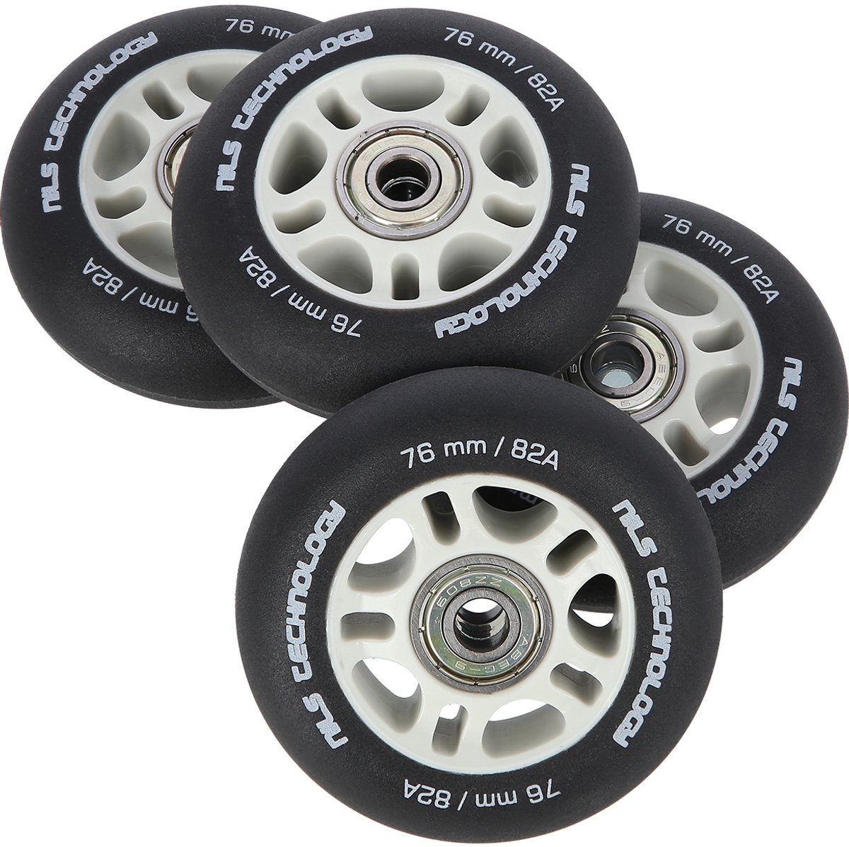 Nils Extreme Skateset PU Wielen ABEC-9 76×24 mm Zwart