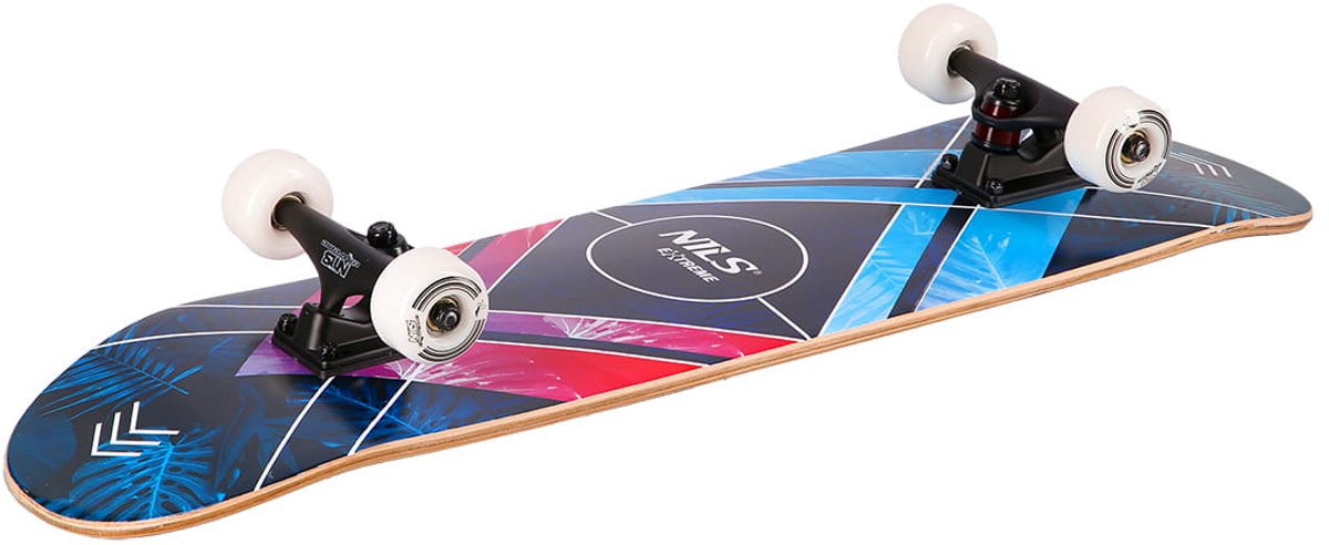 Nils Extreme Triangel Serie Klassieke Skateboard 9-Laags Hout PU Wielen ABEC 7 Lager Zwart