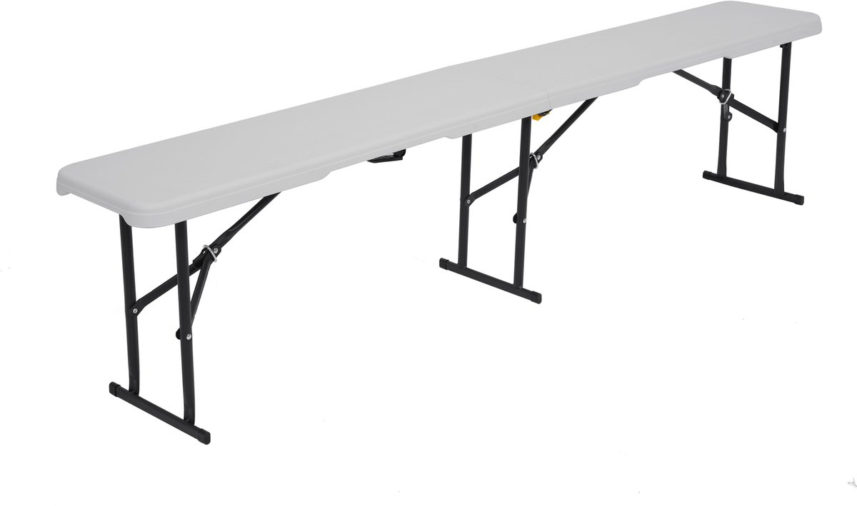 Nils Camp NC3404 - Opvouwbare Tuinbank - 183 cm - Staal en HDPE - Weerbestendig