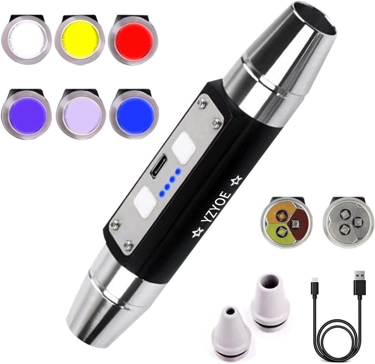 Oplaadbare Edelsteen Zaklamp met 6 LED's voor Diamant en Sieraden Beoordeling