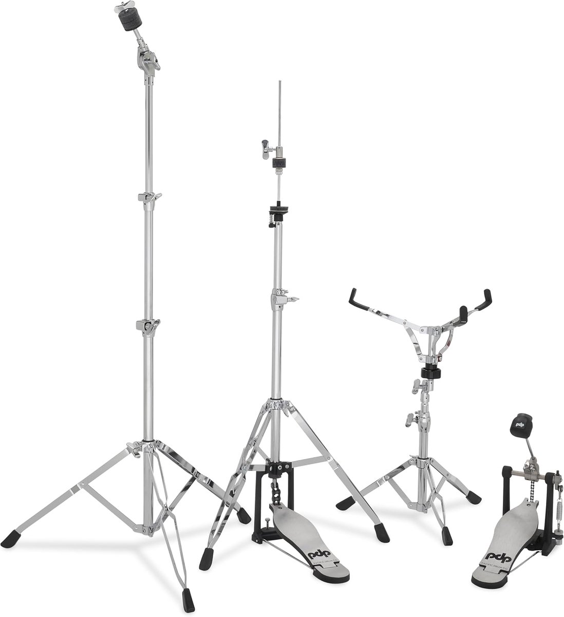 Lichtgewicht 4-delige Drumhardware Set - Professionele Stabiliteit voor Beginners