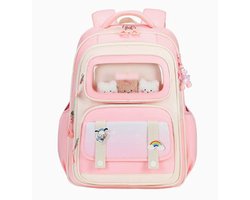 Schooltas – Rugzak – Ergonomische Rugzak voor Meisjes en Kinderen – Groep 3 t - m 8– Casual Rugzak voor Tieners, School & Reizen – 20 Liter – Roze