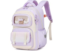 Schooltas – Rugzak – Ergonomische Rugzak voor Meisjes en Kinderen – Groep 3 t - m 8– Casual Rugzak voor Tieners, School & Reizen – 20 Liter – Paars/Lila