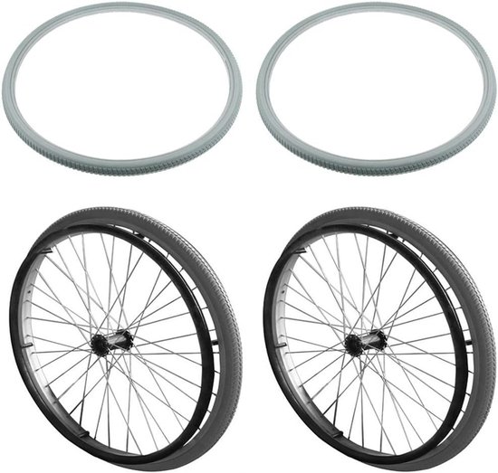 Polyurethane buitenbanden voor rolstoel, 24 inch, 2 stuks — afbeelding 3