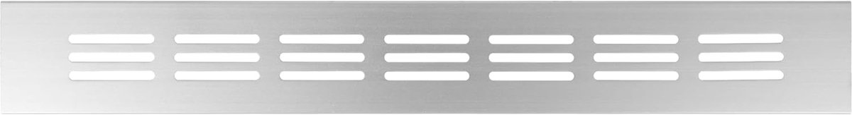 Ventilatierooster aluminium 300 x 40 mm - voor keukenplint, kast, deur, vloer, muur