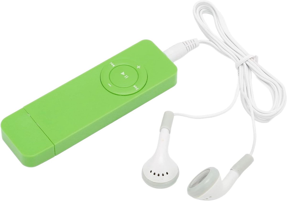 Mini MP3 Speler - Draagbare Muziekspeler - Muziek Luisteren Onderweg - Verliesvrije Geluidskwaliteit - 35 Gram - Groen