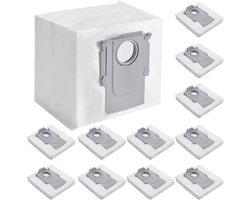 12 stuks Stofzuigerzakken geschikt voor Roborock Q5+, Q7+, Q7 Max+, S7, S8, S8+, S8 Pro Ultra, G10 Pro, G10s, G10s Pure, G20 - Stofzuigerzakken - 155mm*130mm