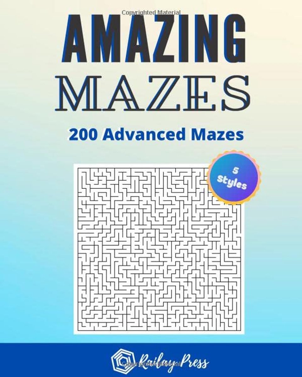 200 Uitdagende Doolhoven voor Volwassenen: Groot Lettertype Puzzelboek Moeilijk