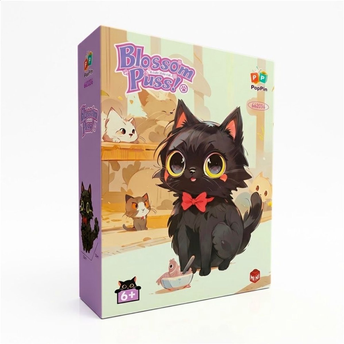 Zhe Gao 662036 Bloemen Kawaii Geluks Kat bouwset | Botanical Bonsai Flowers collection | Classic educatief creator speelgoed bloemenpracht bouwpakketten voor kinderen & volwassenen | Niet compatibel met Lego | Bouwdoos met 1651 bouwstenen — afbeelding 13
