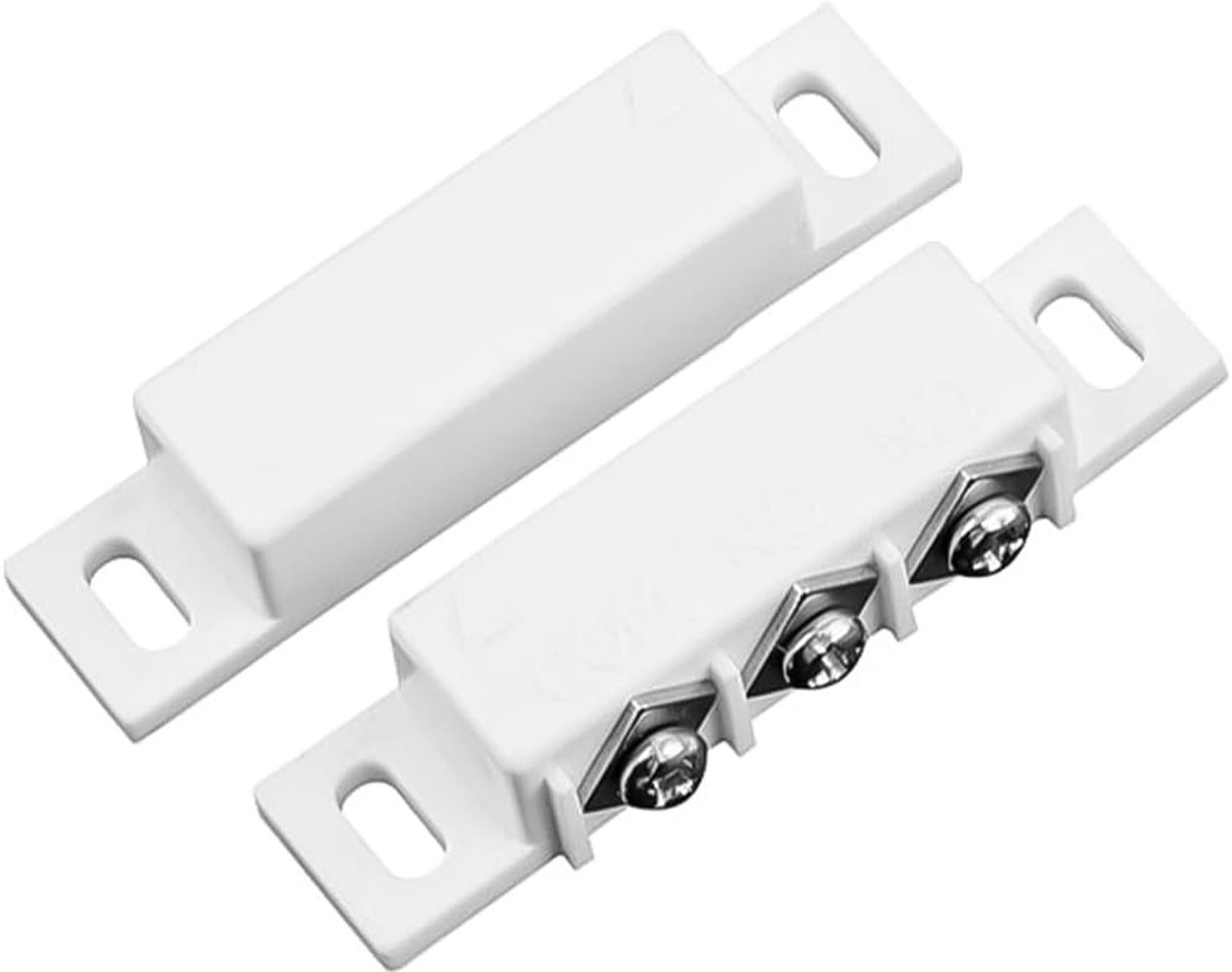 Magneetschakelaar Deur - Contact Sensor - Beveiliging Ramen - Normaal Open/Gesloten - 55x22x11mm - Wit