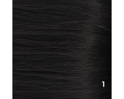 LUXHAIR LABEL BY LOTT. Premium Weft Hair Extensions – 20” / 50 cm – 110g – Jet Black (#1) | 100 % Real Remy Human Hair Extensions Voor Volume & Lengte