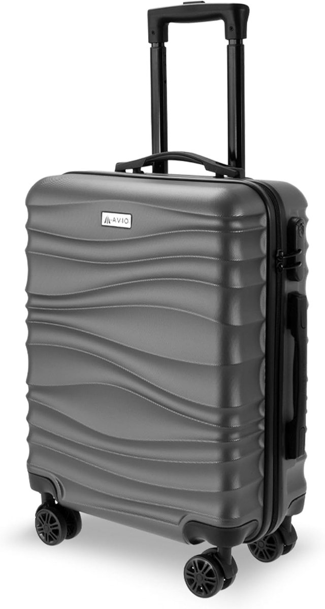 Lichtgewicht Harde Cabinekoffer 55cm Grijs - Ideaal voor Handbagage