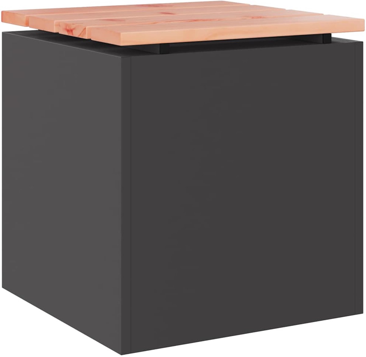 vidaXL - Tuinbank - Zwart - 40 - x - 40 - x - 43 - cm - Staal