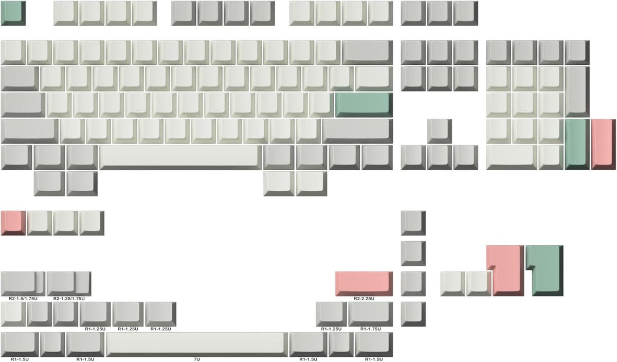 Keycap Set - PBT Keycaps - Mechanisch Toetsenbord - 1.4 mm Dik - 139 Toetsen - 9009