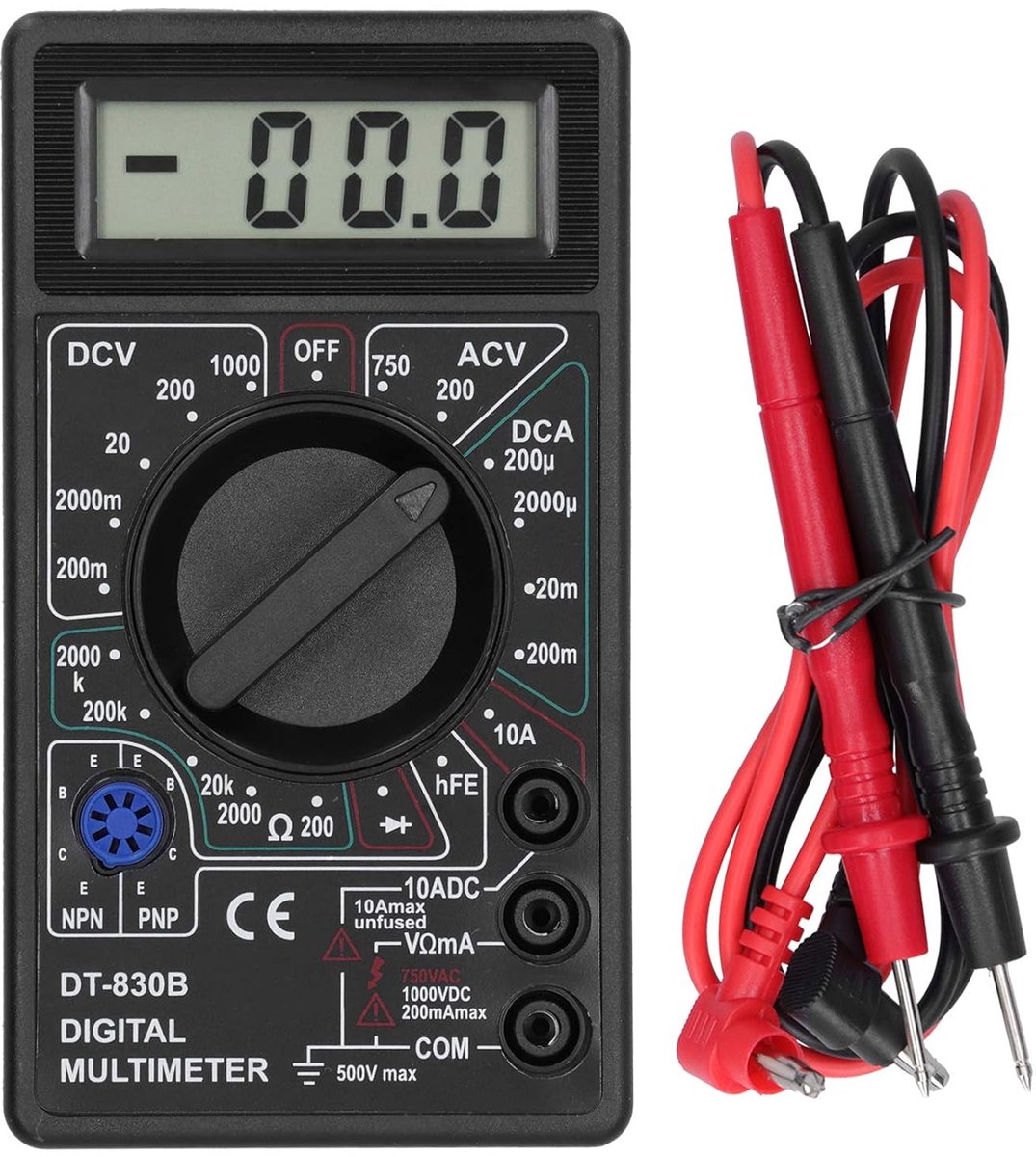 Draagbare Digitale Multimeter voor het Meten van Spanning, Stroom en Weerstand