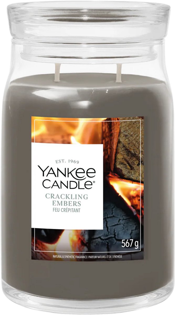 Yankee Candle - Crackling Embers Large Jar - tot 80 branduren