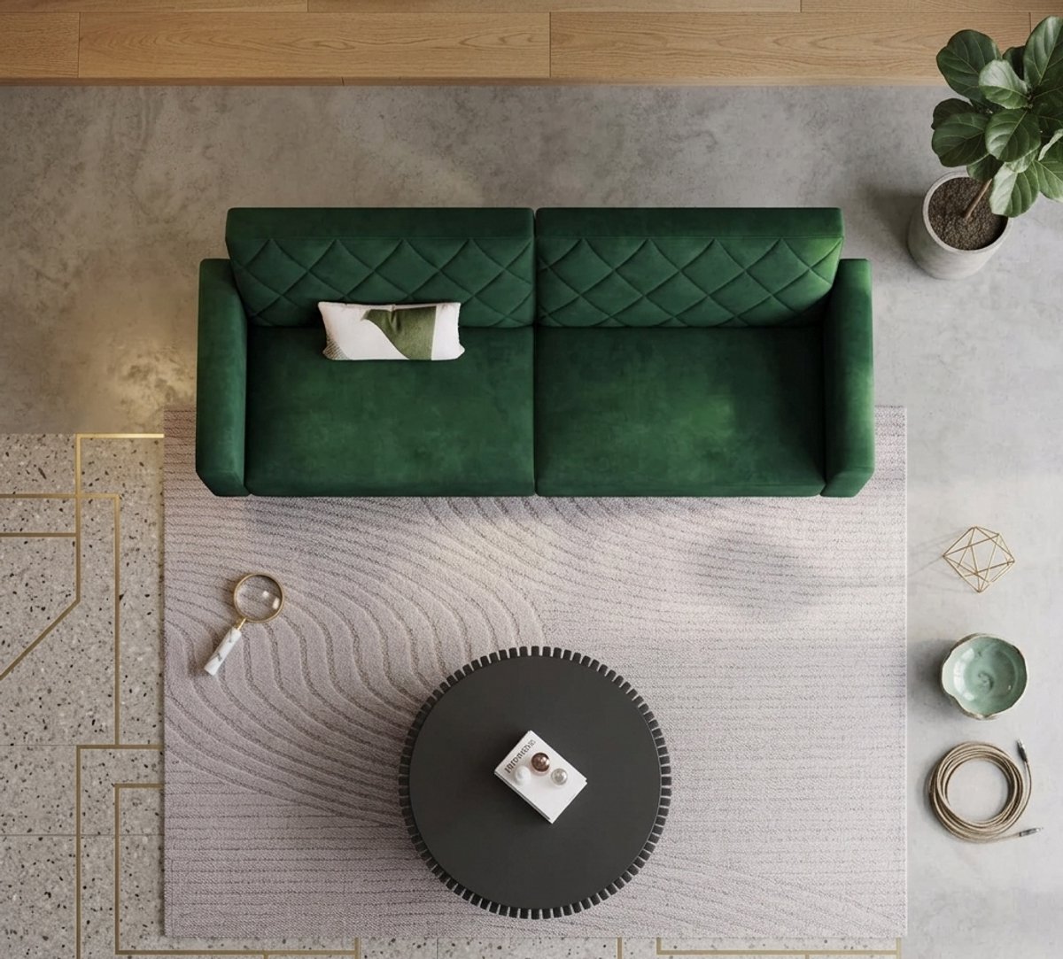 Moderne 2-Zits Uitklapbare Bank Lounger – Groen Fluweel – Comfortabele Opvouwbare Slaapbank voor Woonkamer en Kleine Ruimtes – A-Furniture