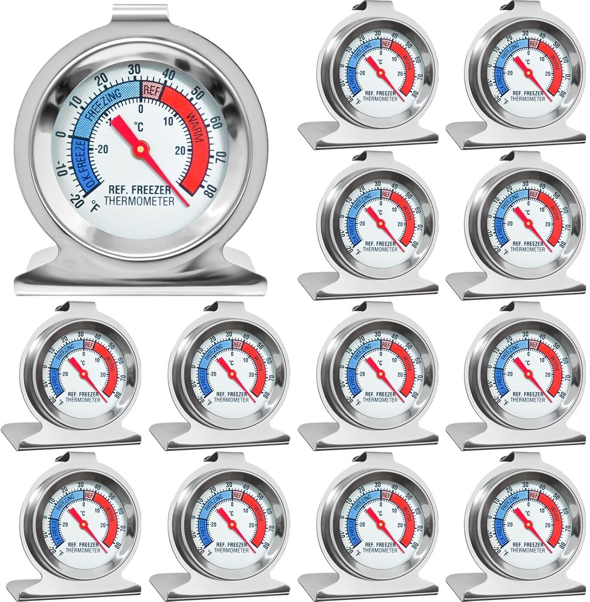 Koelkast Thermometer - Temperatuur Monitor - Voedsel Veiligheid - Grote Wijzerplaat - -30 tot 30°C