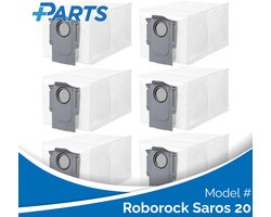 Roborock Saros 20 Stofzakken (6 Stuks, Plus.Parts® alternatief voor 8.02.0239)