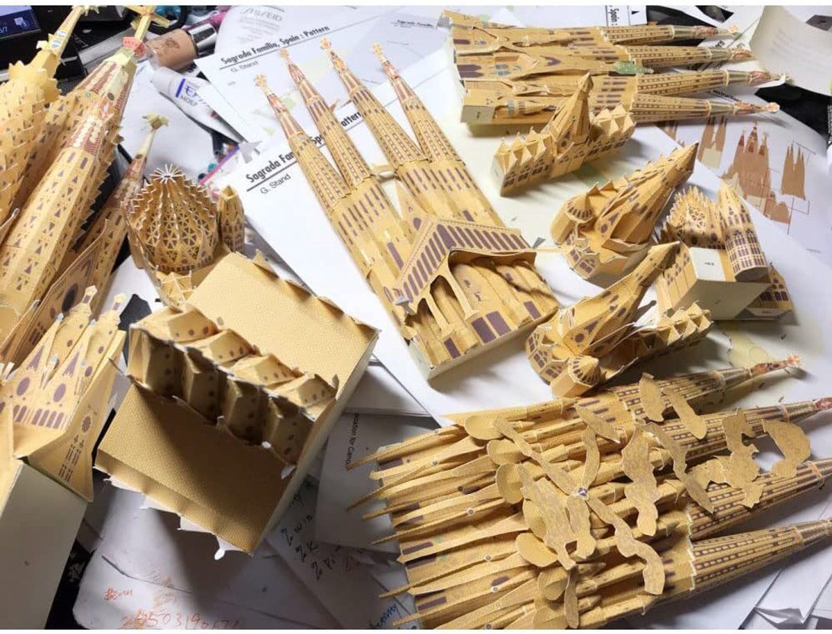 3D Papieren Puzzelmodel Sagrada Familia Kathedraal - Uitdagende DIY Bouwpakket — cadeau in Spellen & Speelgoed - foto 7
