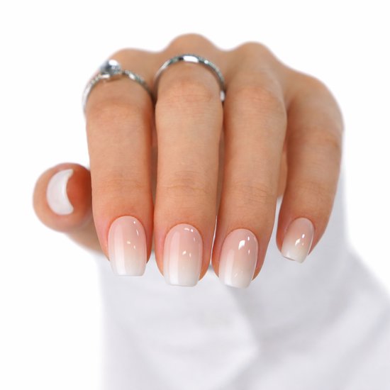 Joyage zelfklevende Plaknagels zonder lijm - 24 stuks - Babyboom - Press On Nails kort - Plaknagels zelfklevende - Plak nagels plakkers - Nepnagels valse nagels Kunstnagels nep nagels - Starterspakket Press on nagels - Nail Art nagel tips fake nails