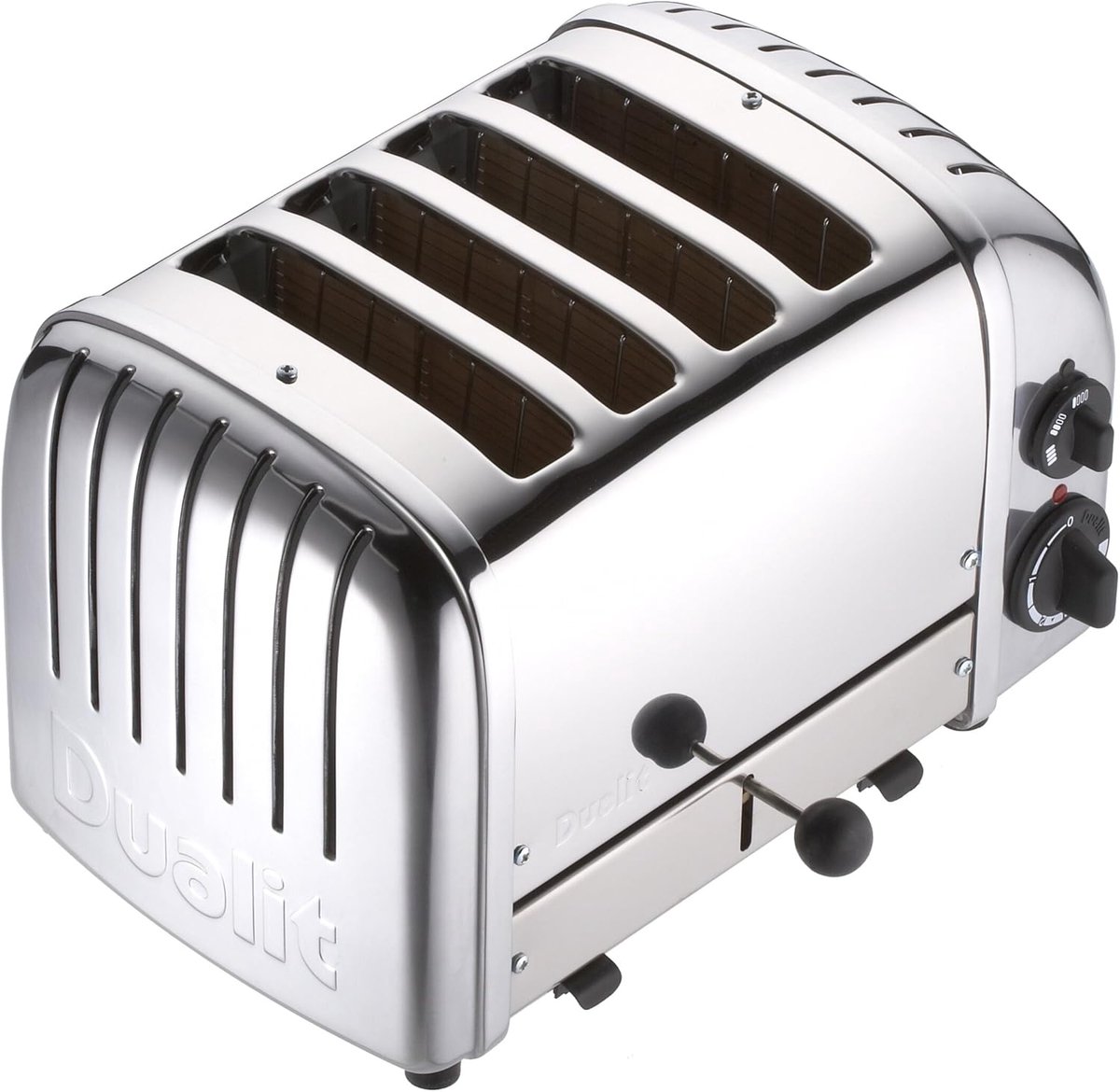 Combi Broodrooster voor 2 of 4 sneetjes brood, Chroom