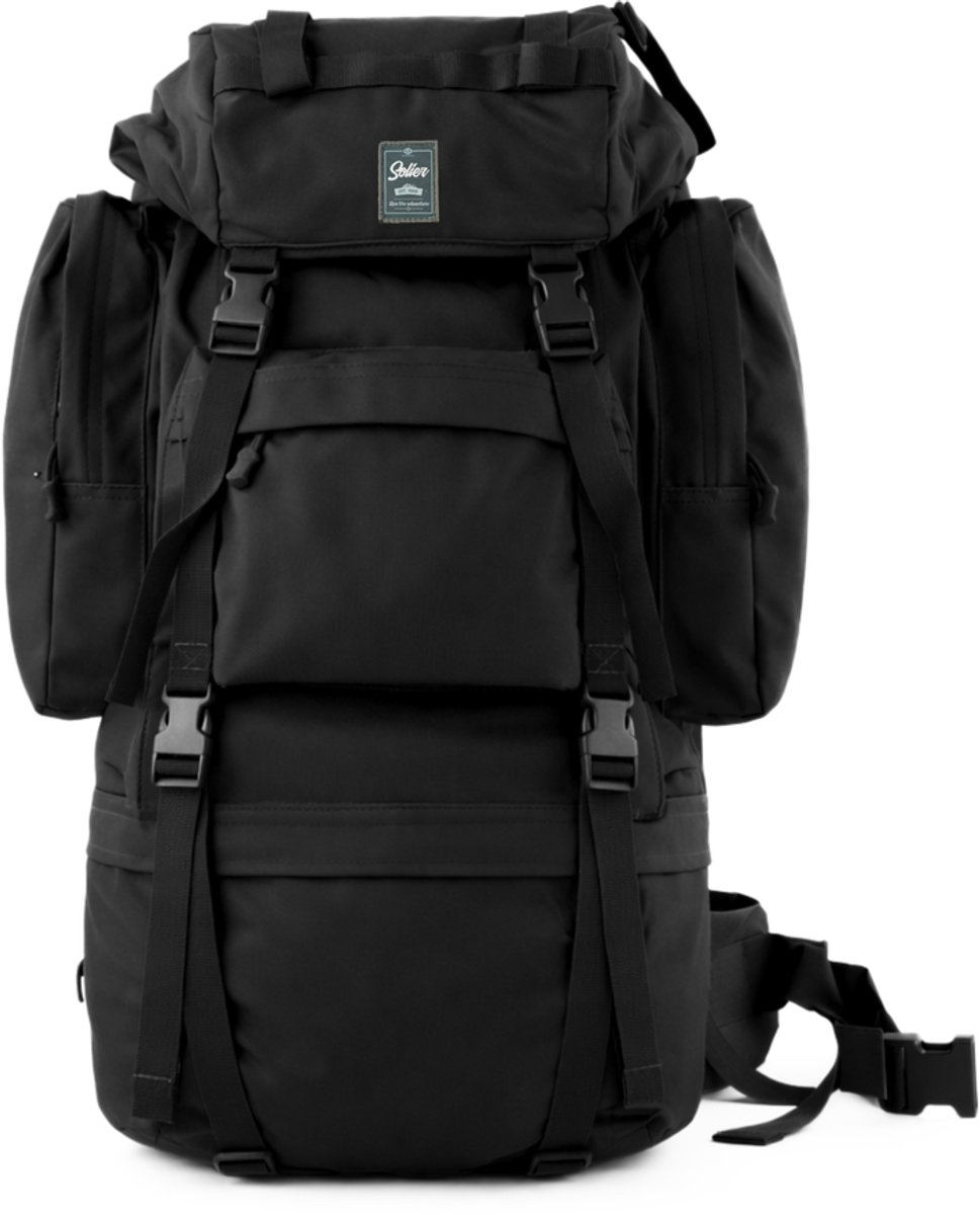 Solier Outrider SV26 - Tactische Rugzak 55L - MOLLE Systeem - Verstelbare Schouderbanden en Heupgordel - Outdoor Trekking Rugtas - Zwart
