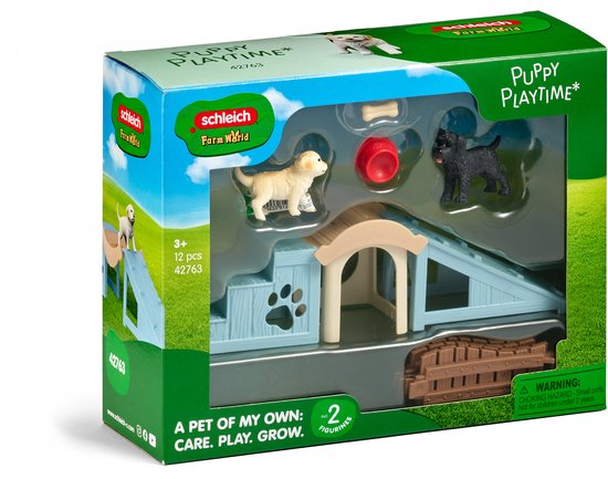Schleich Avonturenpret puppy speelset boerderij met honden en accessoires.