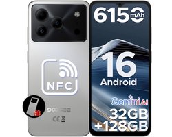 DOOGEE Note 56 Pro - Smartphone - 32GB RAM + 128GB ROM(2TB/TF) - Gemini AI - Android 16 - 6150mAh - 6,56 inch HD + 90Hz - 4G Dual SIM - Gemini AI - OTG - NFC - Face ID - GPS - Natuurlijke