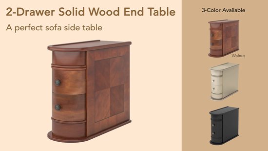 Massief Houten Bijzettafel, Groot - Nederland